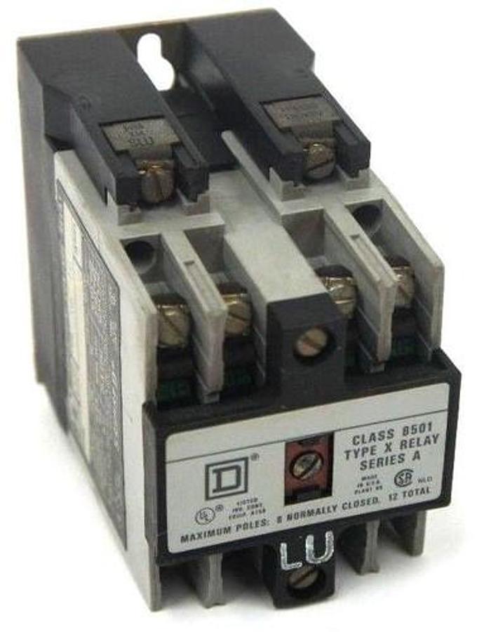 Used SQUARE D 8501-X0-40 TYPE X CONTROL RELAY SER A FORM KU 8501XO40 8501X040