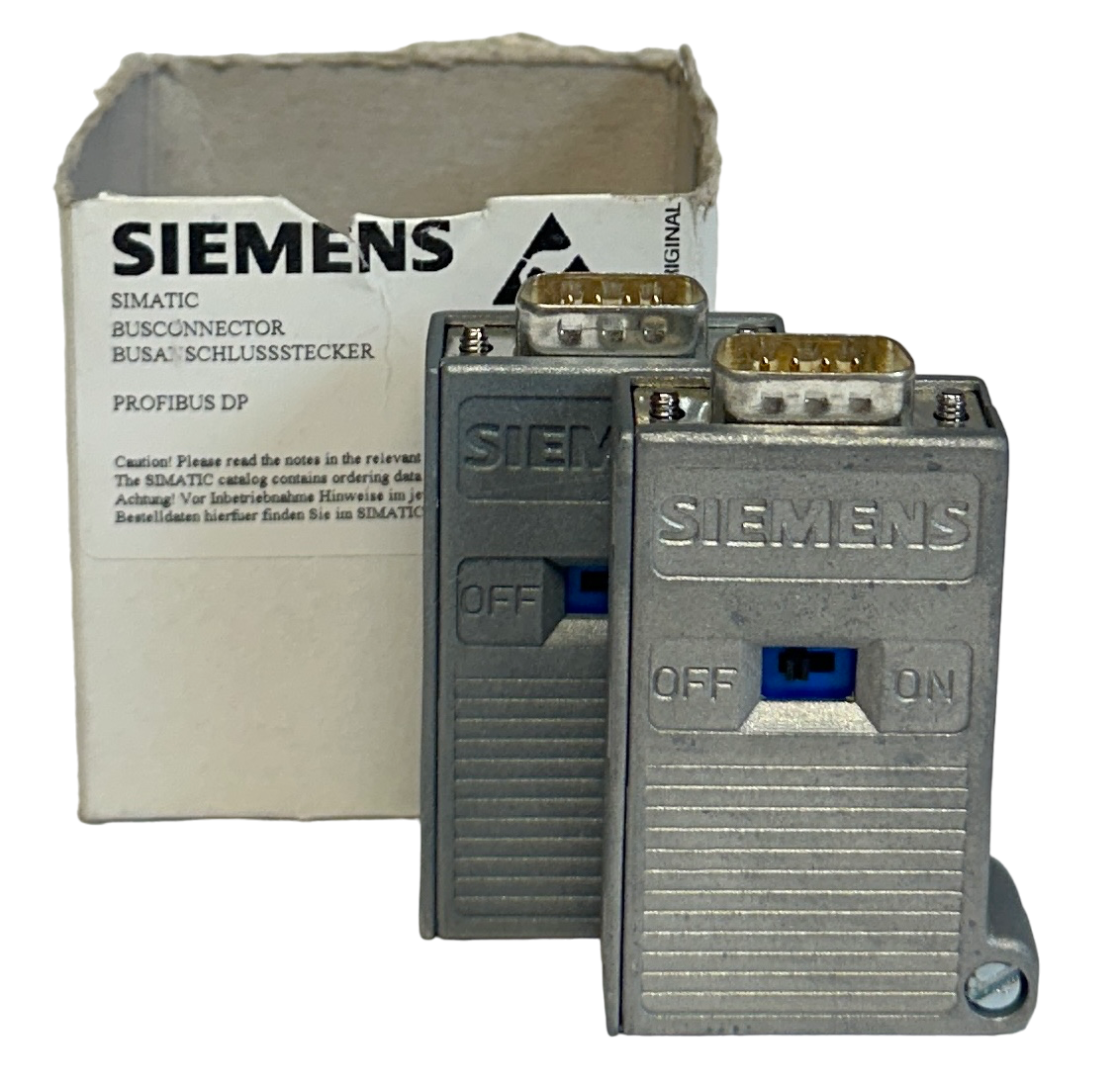 Used 2 SIEMENS 6GK1500-0EA02 / 6GK15000EA02 PROFIBUS BUS CONNECTORS NSMP