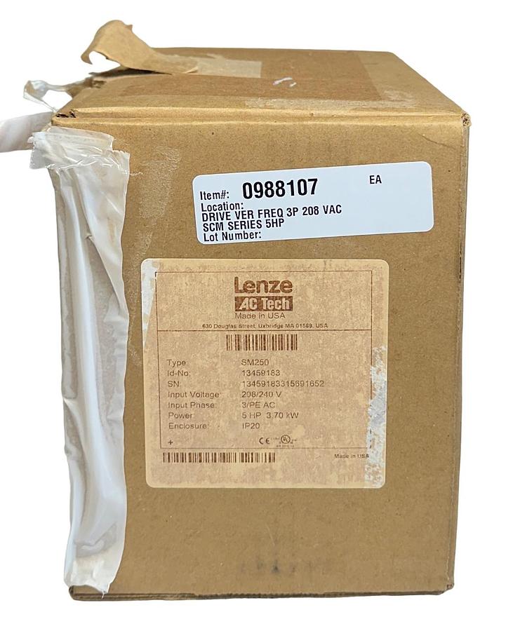 Used LENZE AC Tech 13459183 / SM250 SCM SERIES SPEED MOTOR CONTROL 5HP/3.70kW NSMP