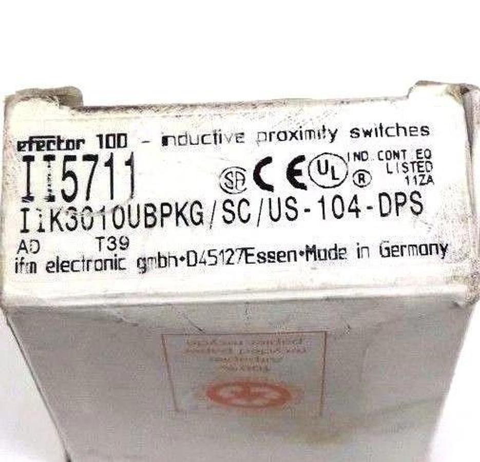 Used NIB IFM EFECTOR II5711 PROXIMITY SENSOR IIK3010UBPKG/SC/US100DPS, S: 10MM