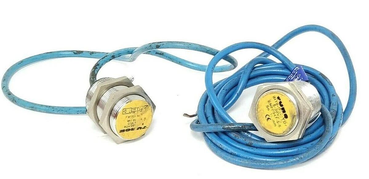 Used LOT OF 2 TURCK BI10-G30-Y0X G-BARREL WITH CABLES BI10-G30-Y0X, 5-30VDC