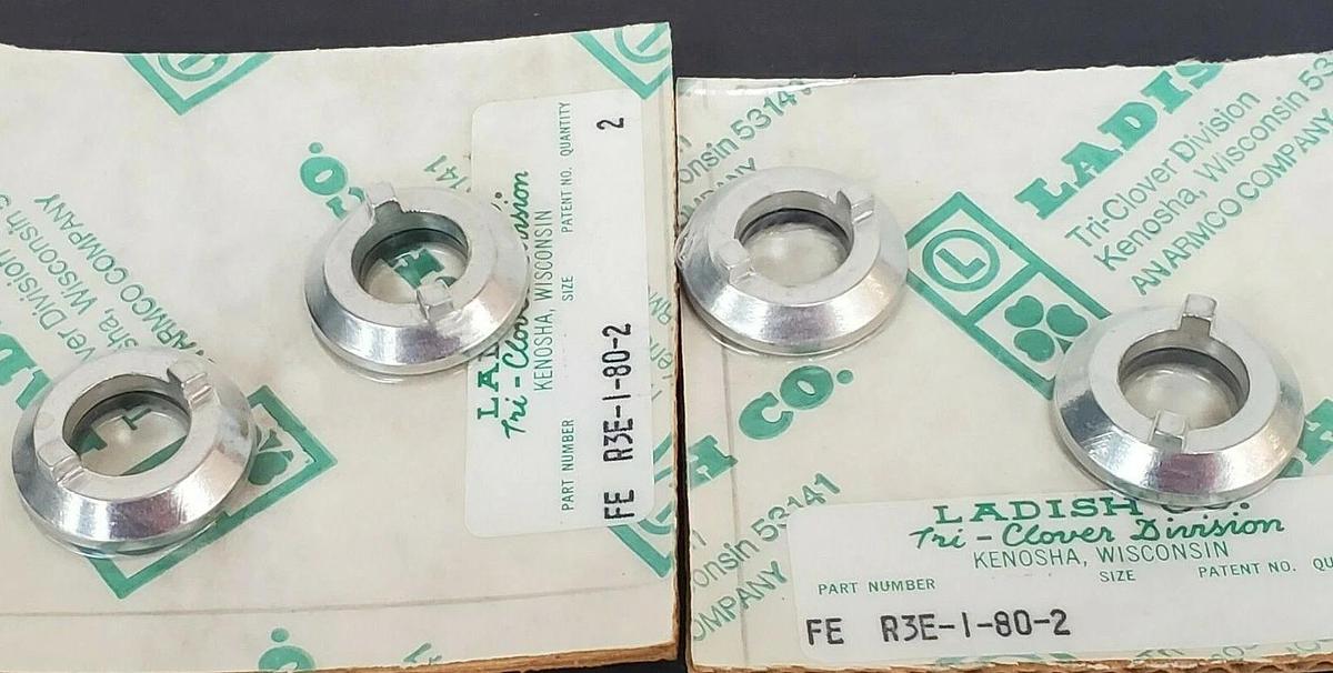 Used LOT OF 4 NEW TRI-CLOVER FE R3E-1-80-2 SEAL RINGS