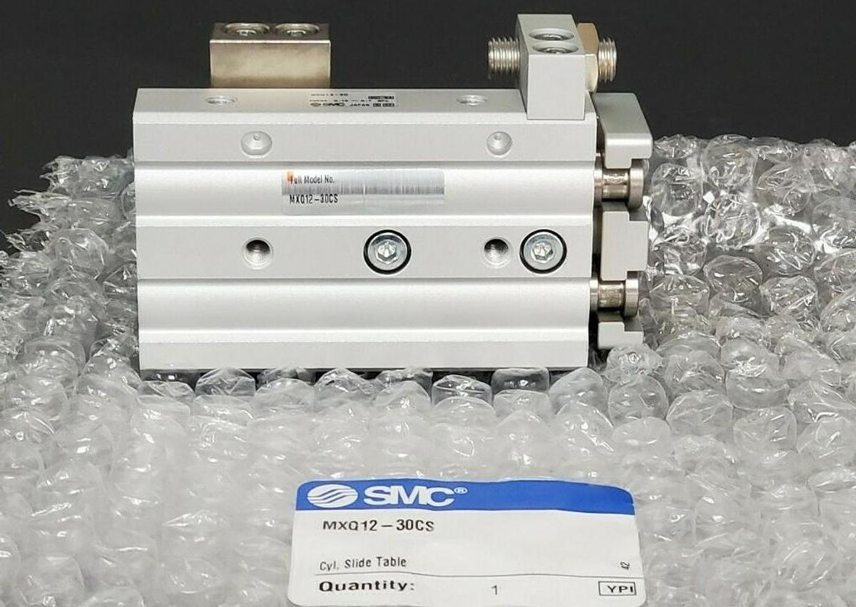 Used NEW SMC MXQ12-30CS SEIRES MXQ AIR SLIDE TABLE CYLINDER MXQ1230CS