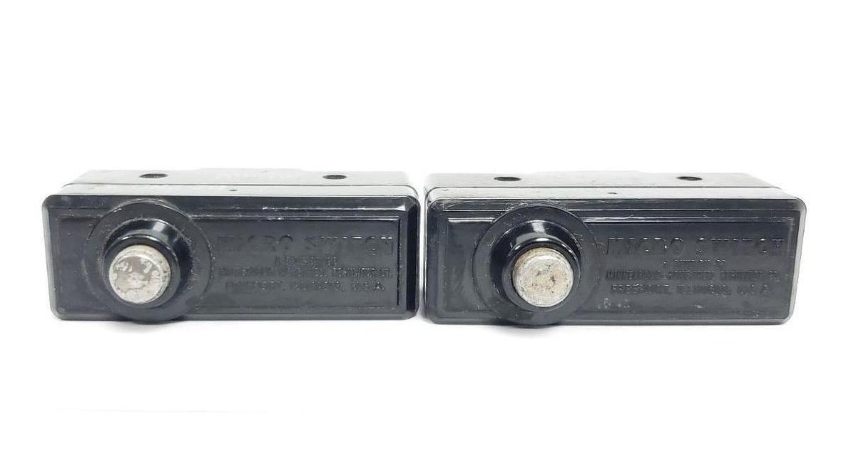 Used LOT OF 2 HONEYWELL MICROSWITCH BZ-2RD-A2 BASIC LIMIT SWITCHES, 10A, 480VAC