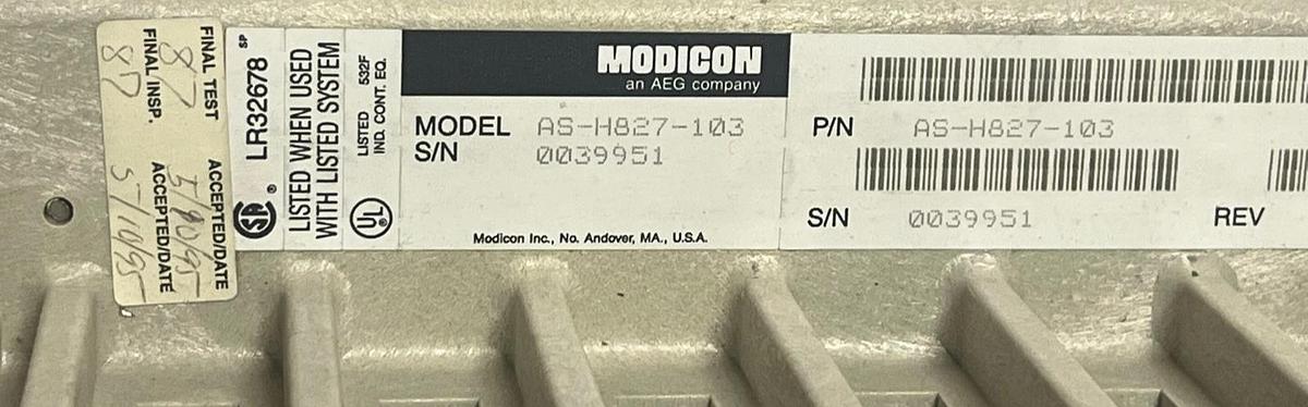 Used MODICON H827-103 800-Series I/O Housing 7-Slot PLC Rack Chassis H827103, NSMP
