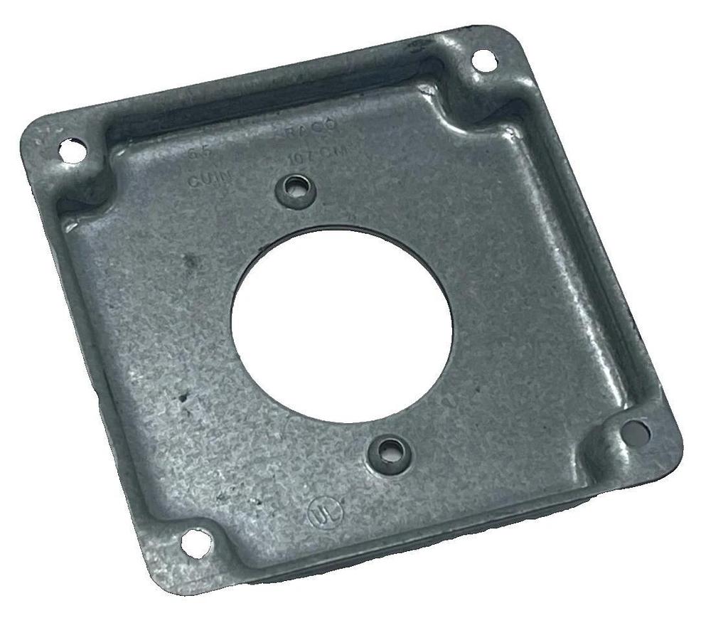 Lot of 4 RACO 812C 2-GFCI 6.5 cu. in. Steel Square Exposed Work Covers - NEW