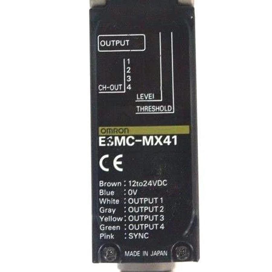Used OMRON E3MC-MX41 FIBER OPTIC COLOR SENSOR RGB 12-24VDC, E3MCMX41