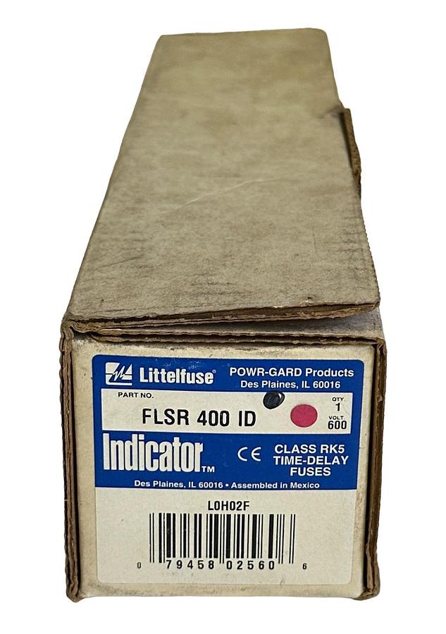 Used NEW LITTELFUSE FLSR 400 ID / FLSR400ID TIME DELAY FUSE W/ INDICATOR 75-600V 400A