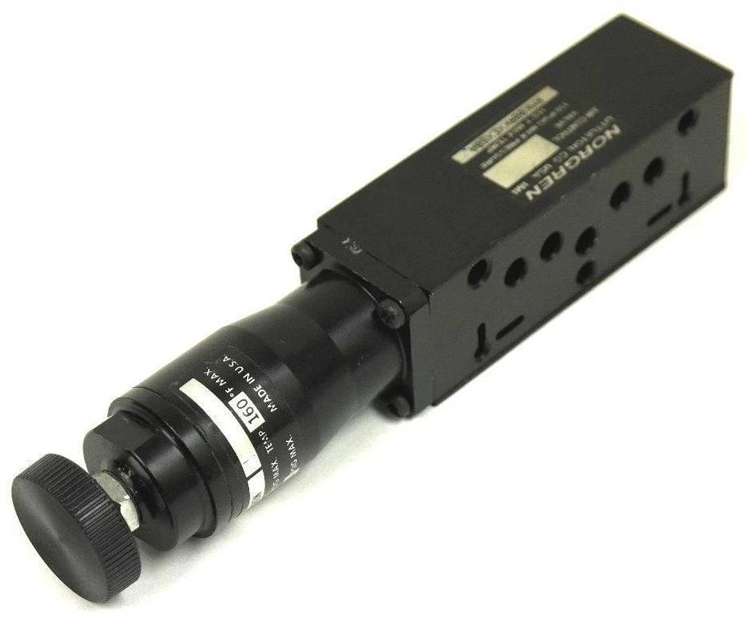 Used NORGREN RMK00RKXEXS0A AIR CONTROL VALVE INLET 150 PSIG, OUTLET 50 PSIG MAX
