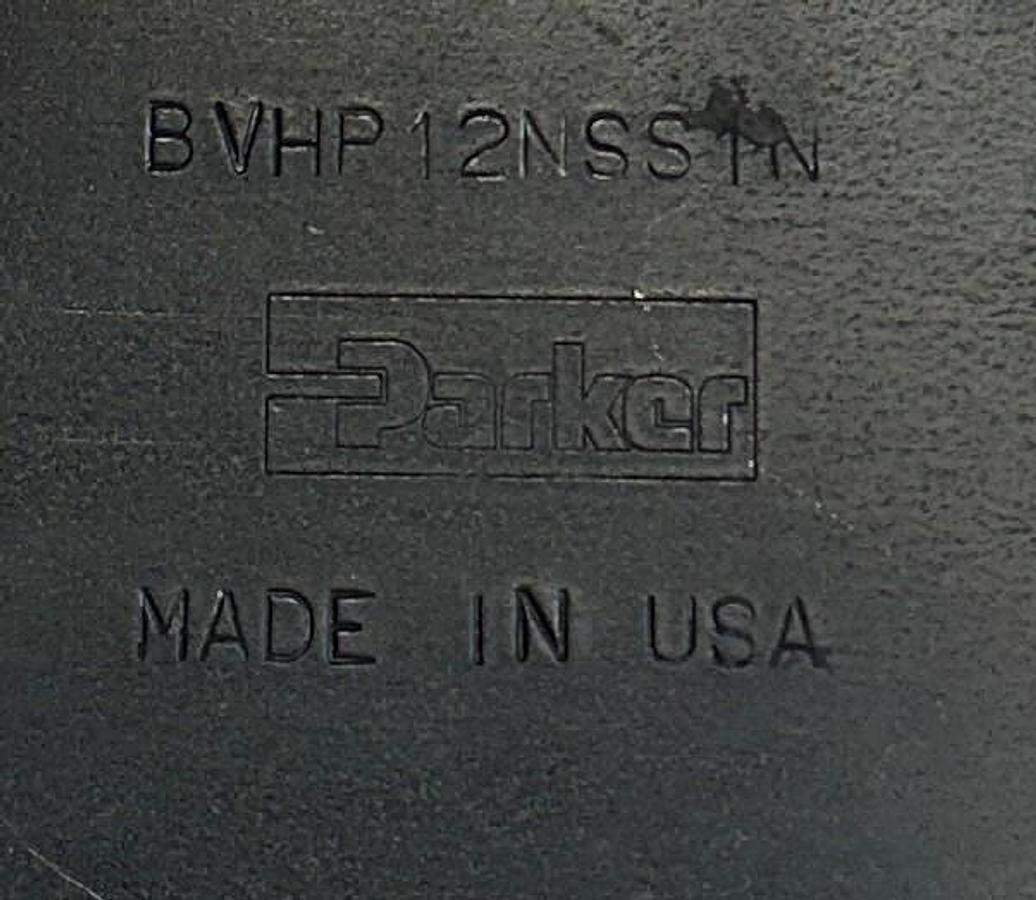 Used PARKER BVHP12NSS1N 2-WAY HIGH PRESSURE BALL VALVE BV SERIES 17-347 6000PSI NSNP
