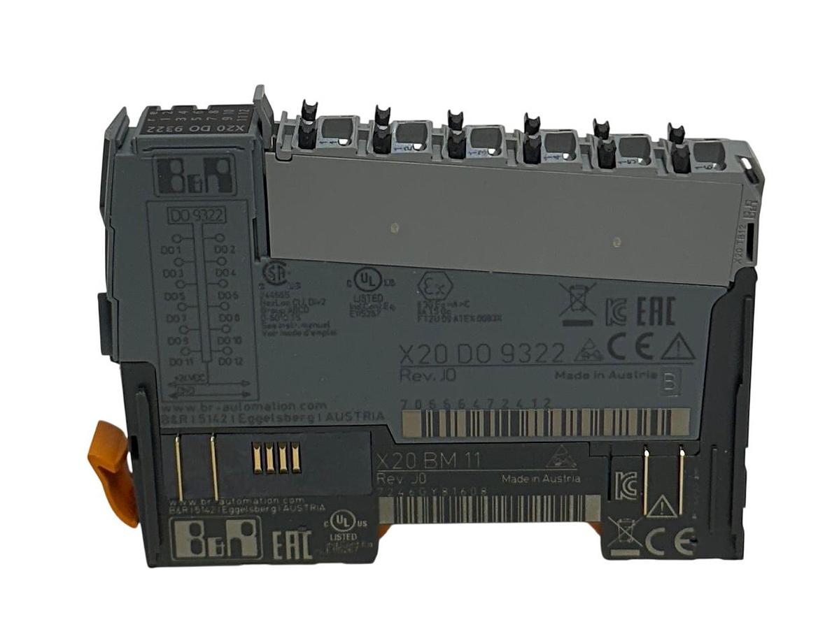 Used 4 B&R X20 DO 9322 / X20DO9322 X20 SERIES DIGITAL OUTPUT MODULES X20BM11 24V NSNP