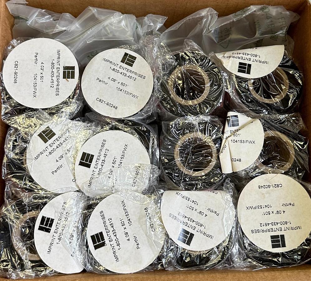 Used 12 NEW IMPRINT ENTERPRISES 104153IFWX RIBBONS FOR INTERMEC PRINTER 4.09'' x 501'