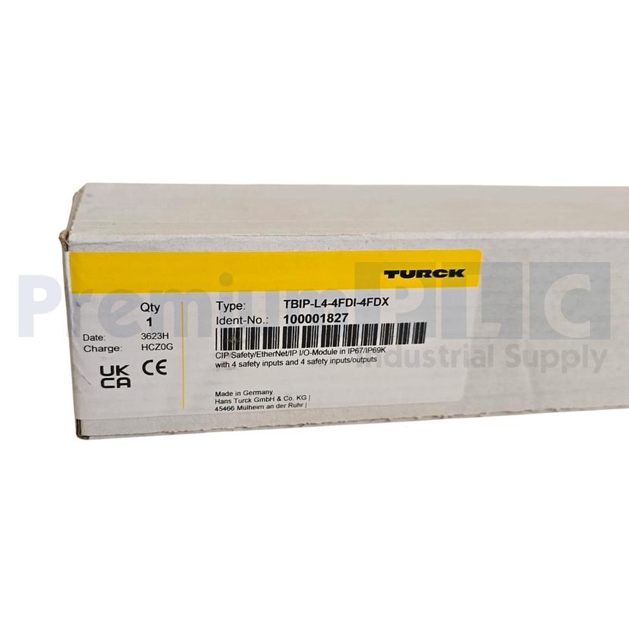 TURCK TBIP-L4-4FDI-4FDX Block Module for EtherNet/IP & CIP Safety 100001827 NSMP