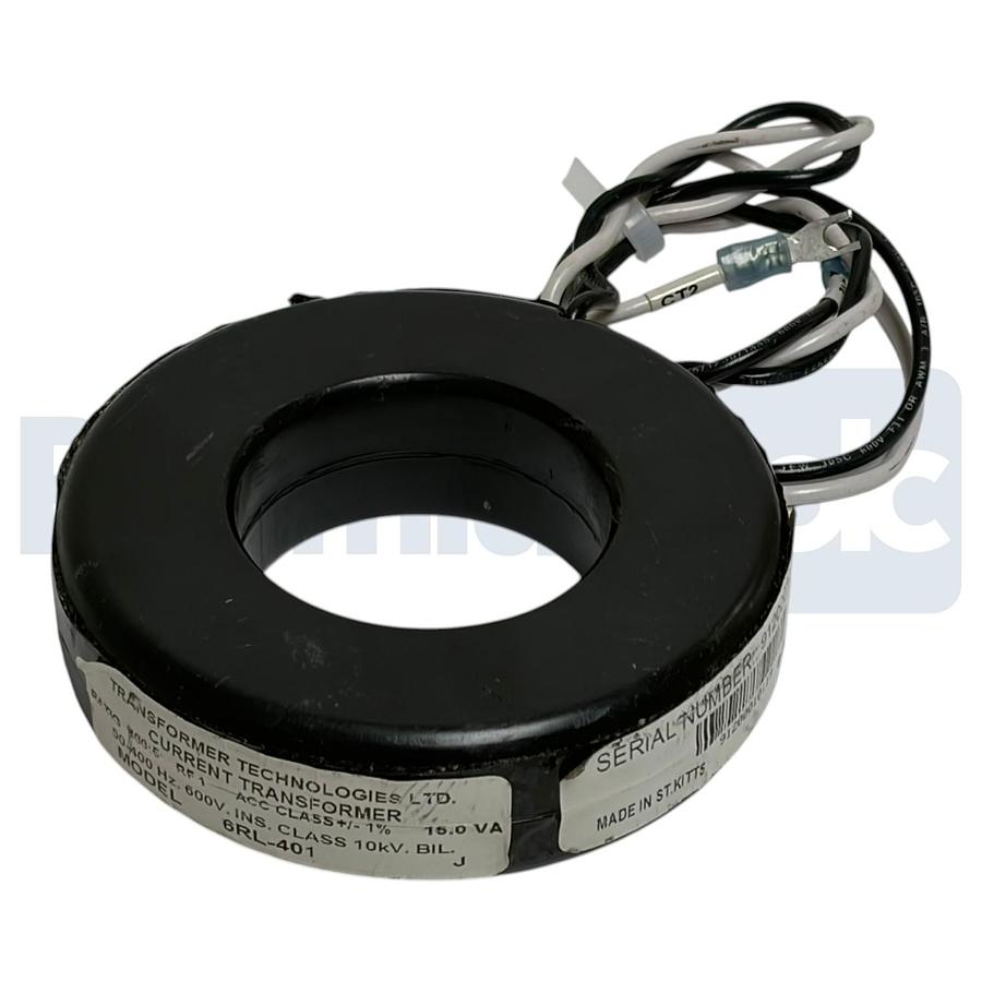 Used Transformer Technologies 6RL-401 Toroidal Current Transformer 400:5