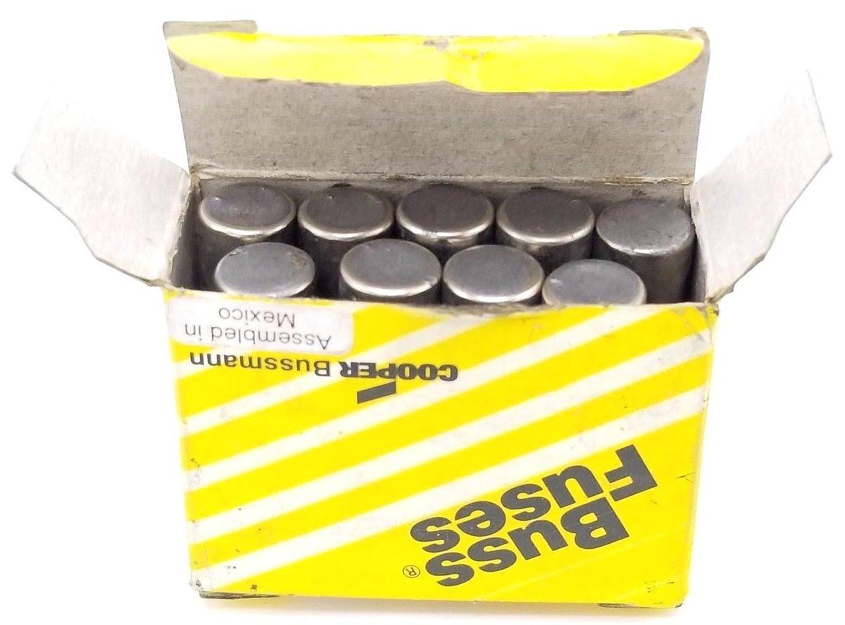 Used BOX OF 9 NEW COOPER BUSSMANN BAF-5 BUSS FUSES BAF5, 5AMP, 250V