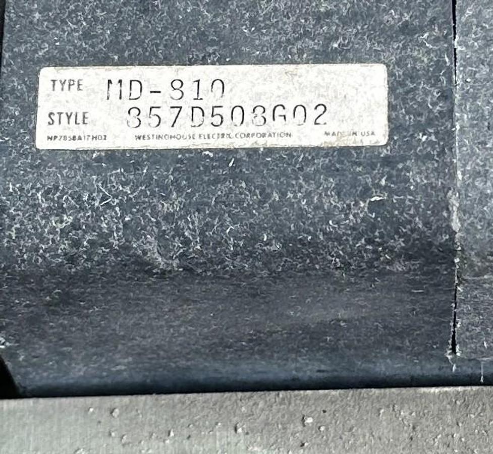 Used NEW WESTINGHOUSE MD-810 / 857D508G02 MME CONTACTOR SIZE 8 L482211G01 COIL NSNP