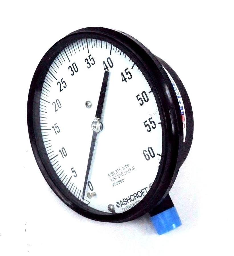 Used NIB ASHCROFT 45-2462-SS-04L-60 DURAGAUGE 4-1/2'', 1NA19260-011, 452462SS04L60