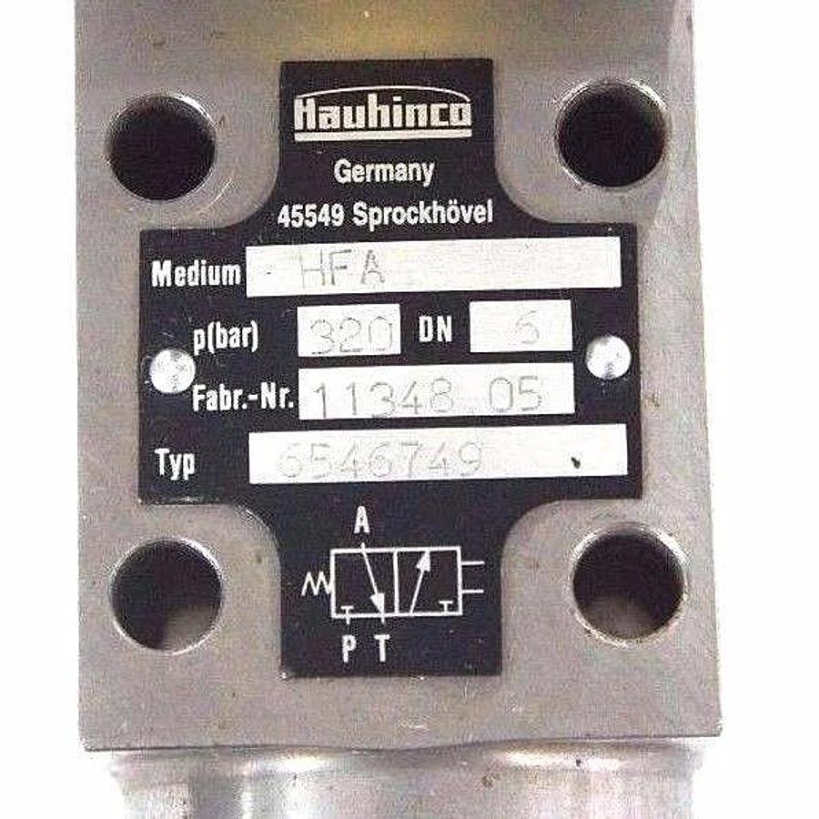 Used HAUHINCO FAB. NR. 11348.05 SOLENOID VALVE TYPE 6546749 MEDIUM HFA