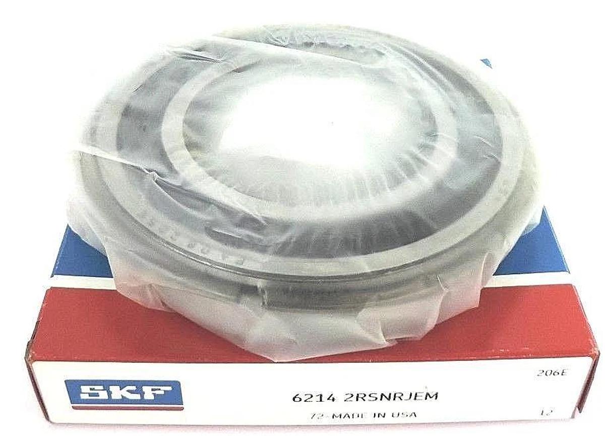 Used NIB SKF 62142RSNRJEM BALL BEARING SINGLE ROW W/SNAP RING 6214-2RSNRJEM