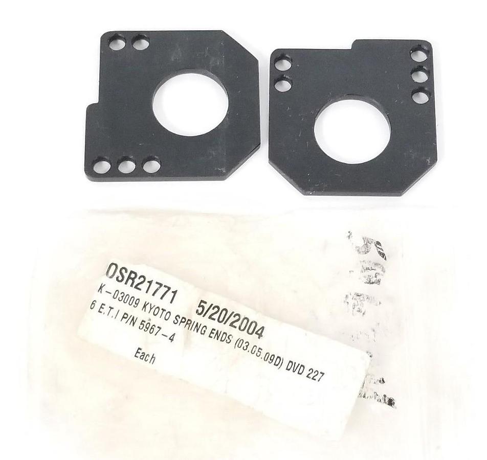 Used LOT OF 2 NEW KYOTO K-03009 SPRING ENDS, E.T.I. P/N: 5967-4