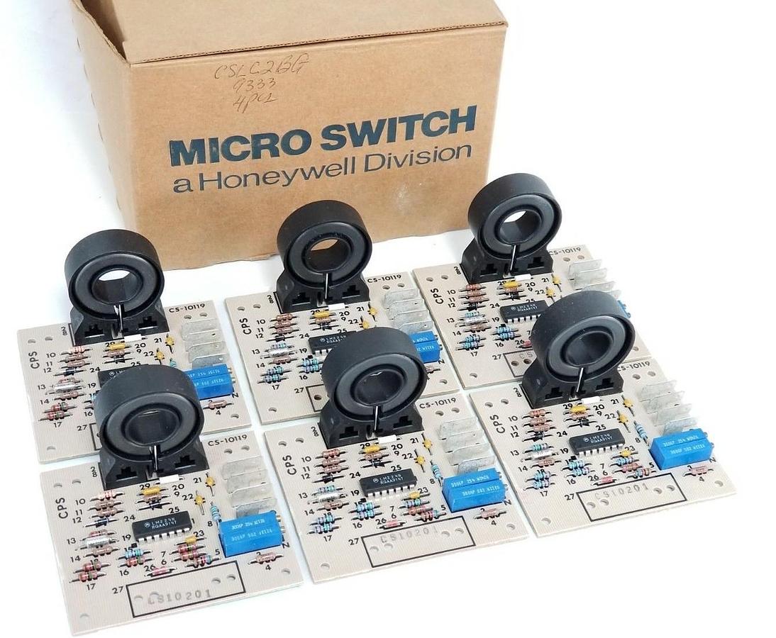 Used LOT OF 6 NIB HONEYWELL / MICROSWITCH CSLC2BG CURRENT SENSOR BOARDS CS-10119