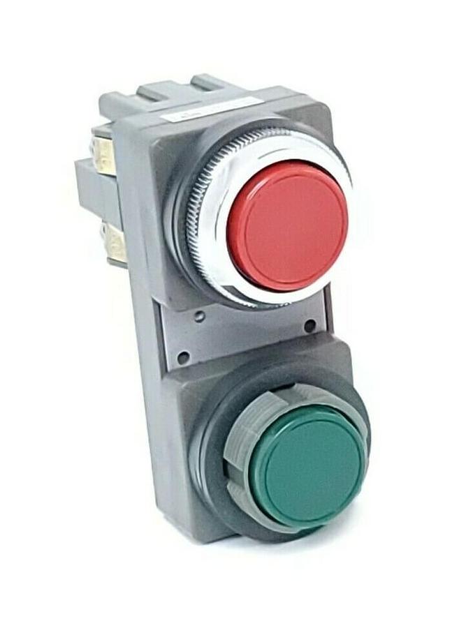 Used NEW IDEC ABBN1120 PUSHBUTTON FLUSH TWIN GREEN/RED BUTTON COLOR COMBO