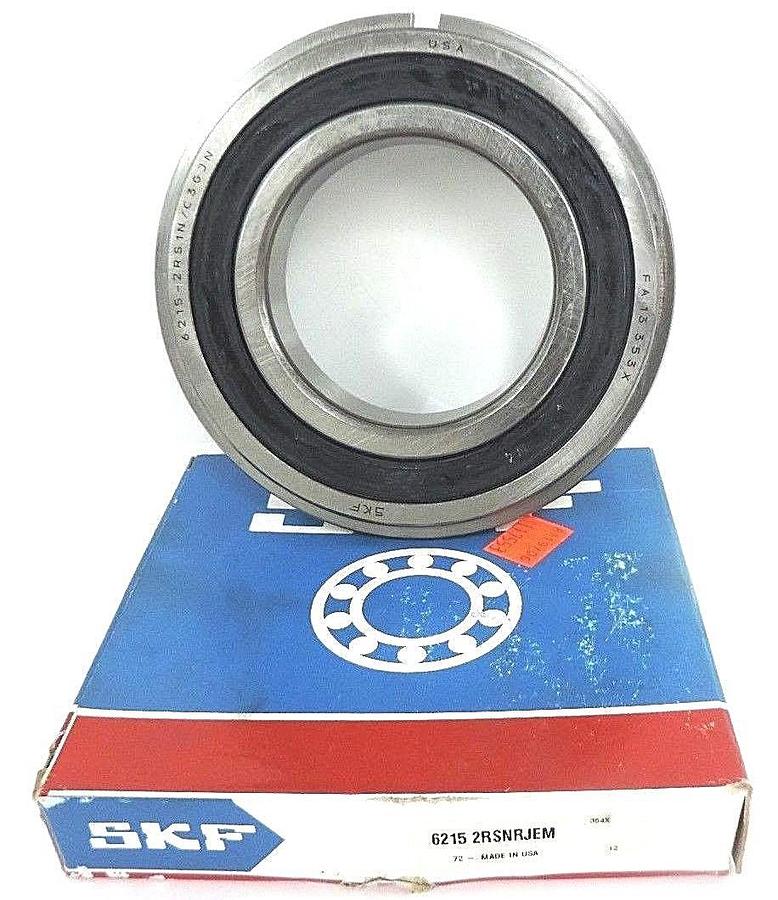 Used NIB SKF 62152RSNRJEM BEARING SEALED DEEP GROOVE 75X130X25MM, 6215-2RSNRJEM