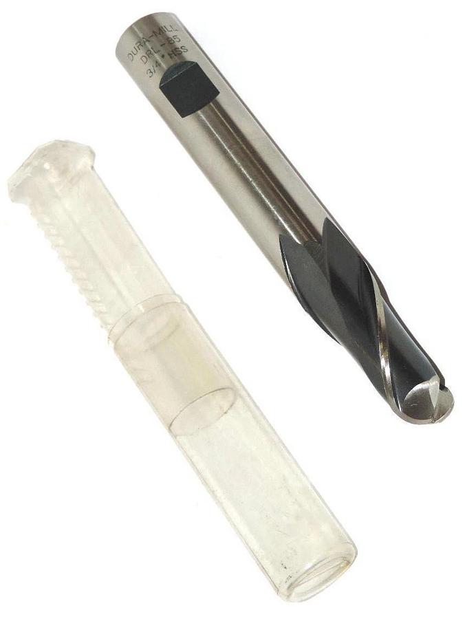 NEW DURA-MILL DRL-85 3/4" HSS DOUBLE FLUTE END MILL, LENGTH 5-1/4" DRL85