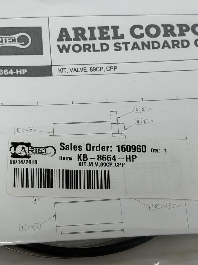 ARIEL CORPORATION KB-8664-HP KIT, VLV, 89CP, CPP NSFS