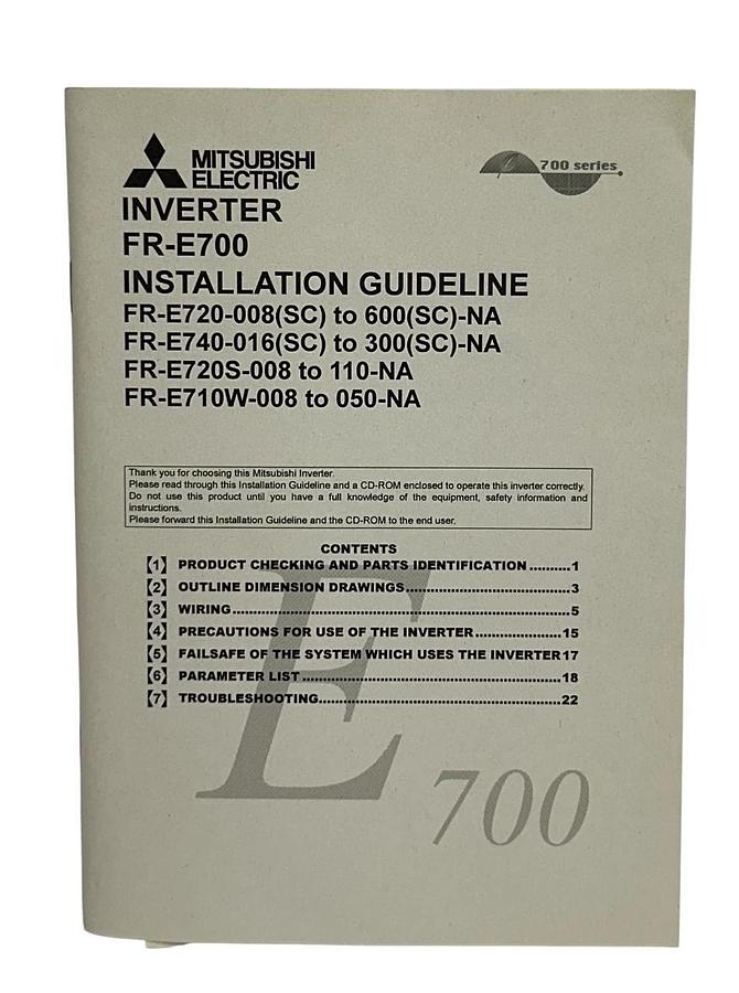 MITSUBISHI FR-E720-015-NA / FRE720015NA COMPACT INVERTER E700 200-240VAC NSMP