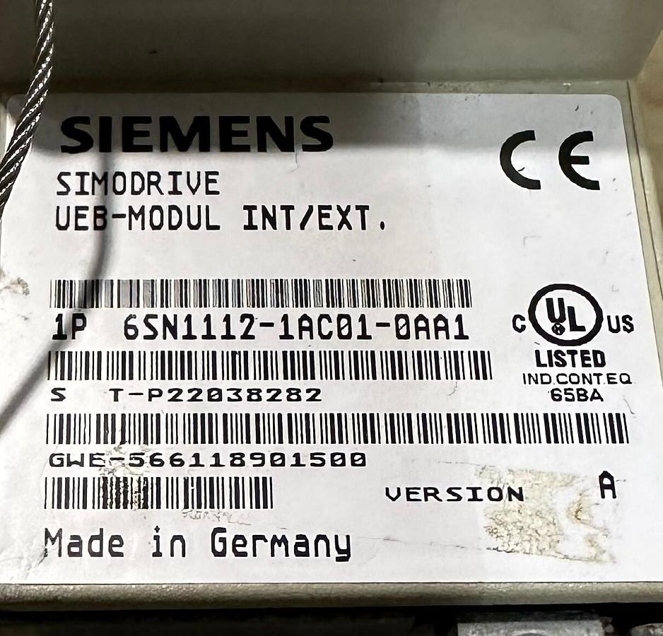 Used SIEMENS 6SN1112-1AC01-0AA1 / 6SN11121AC010AA1 SIMODRIVE UEB-MODULE INT/EXT