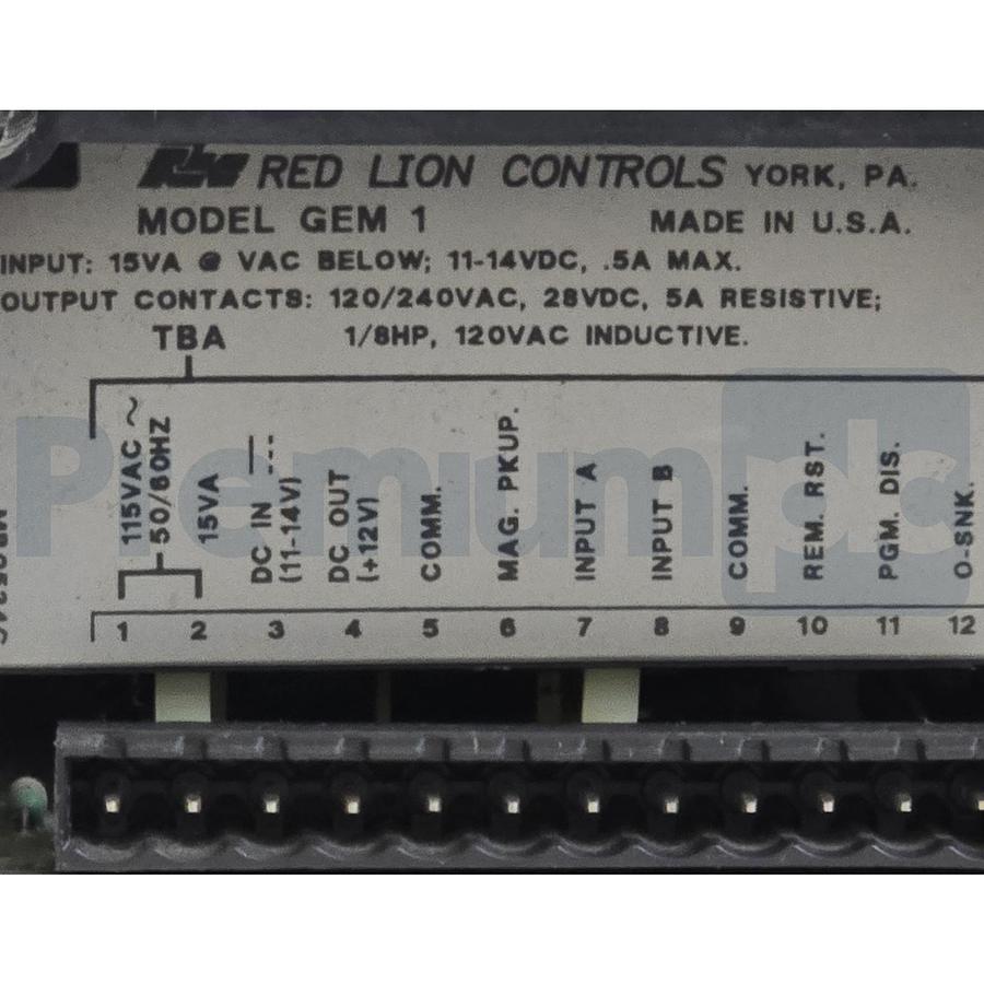 Used Red Lion Controls GEM 1 Gemini 1000 6-Digit Digital Counter GEM10000 115/230VAC