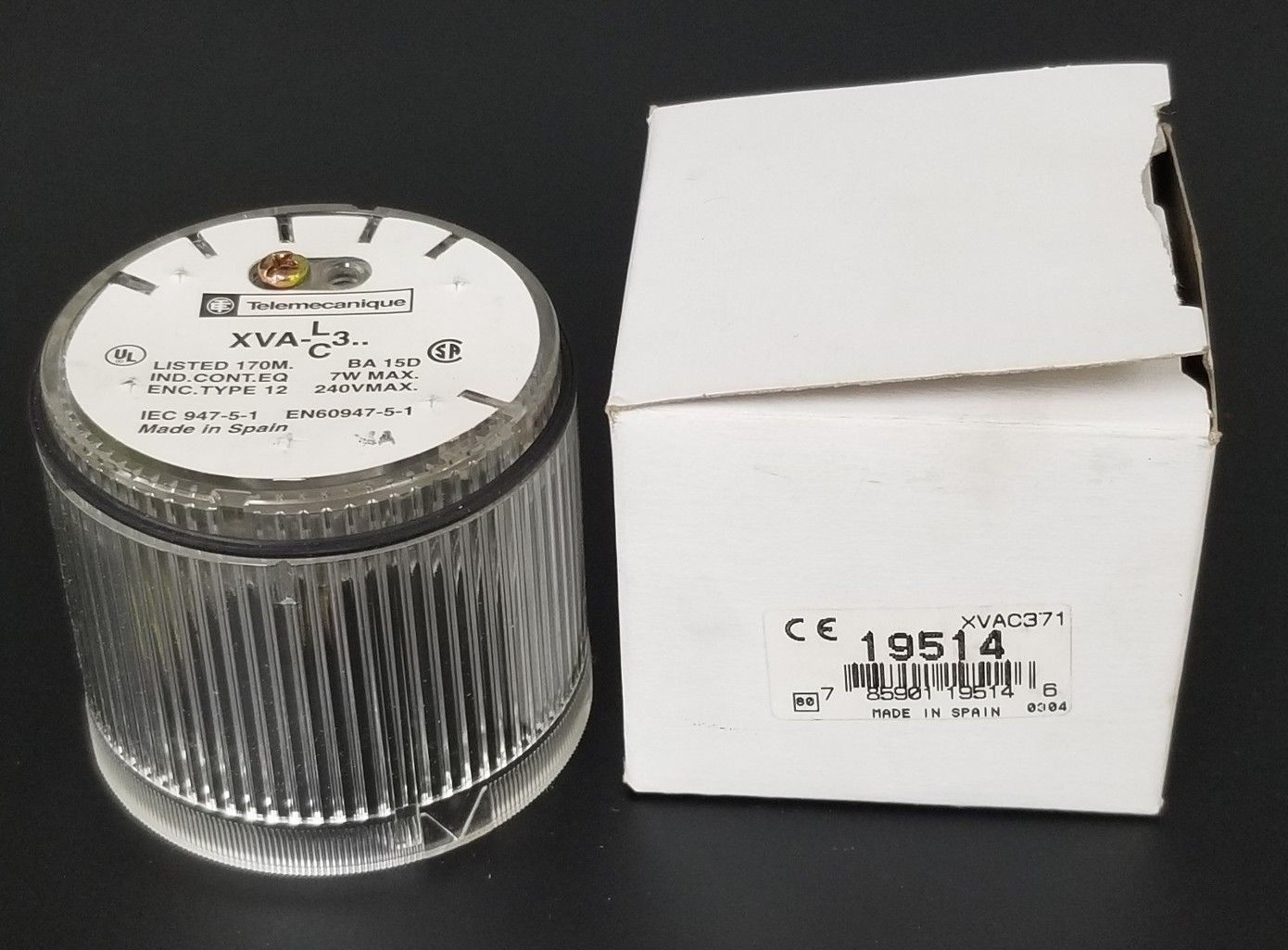 Used NIB TELEMECANIQUE XVAC371 CLEAR STACK LIGHT COVER XVAL/C3, 19514
