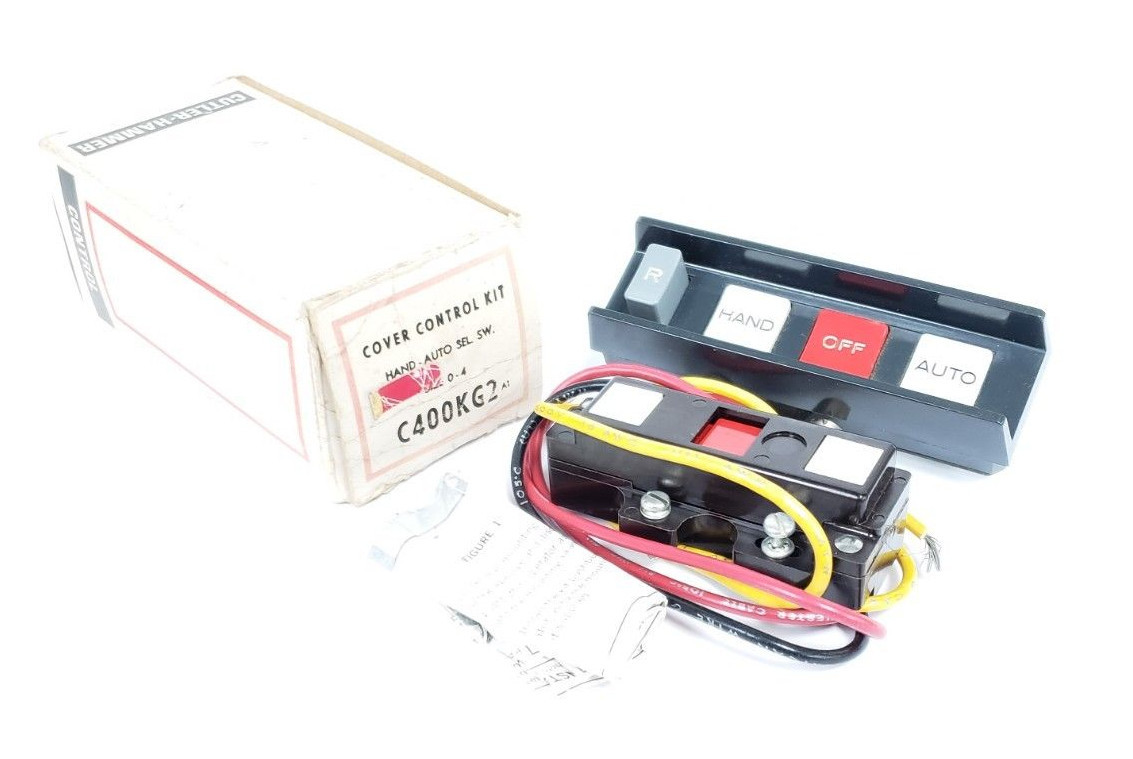 Used NIB CUTLER-HAMMER C400KG2 HAND-AUTO SELECTOR SWITCH COVER CONTROL KIT