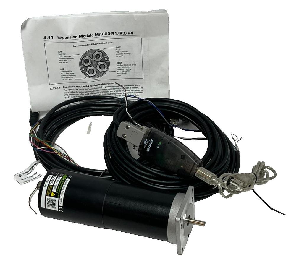 Used JVL MAC141-A1 Integrated Servo Motor 134W 48V Kit Cables Keyspan USA-19HS