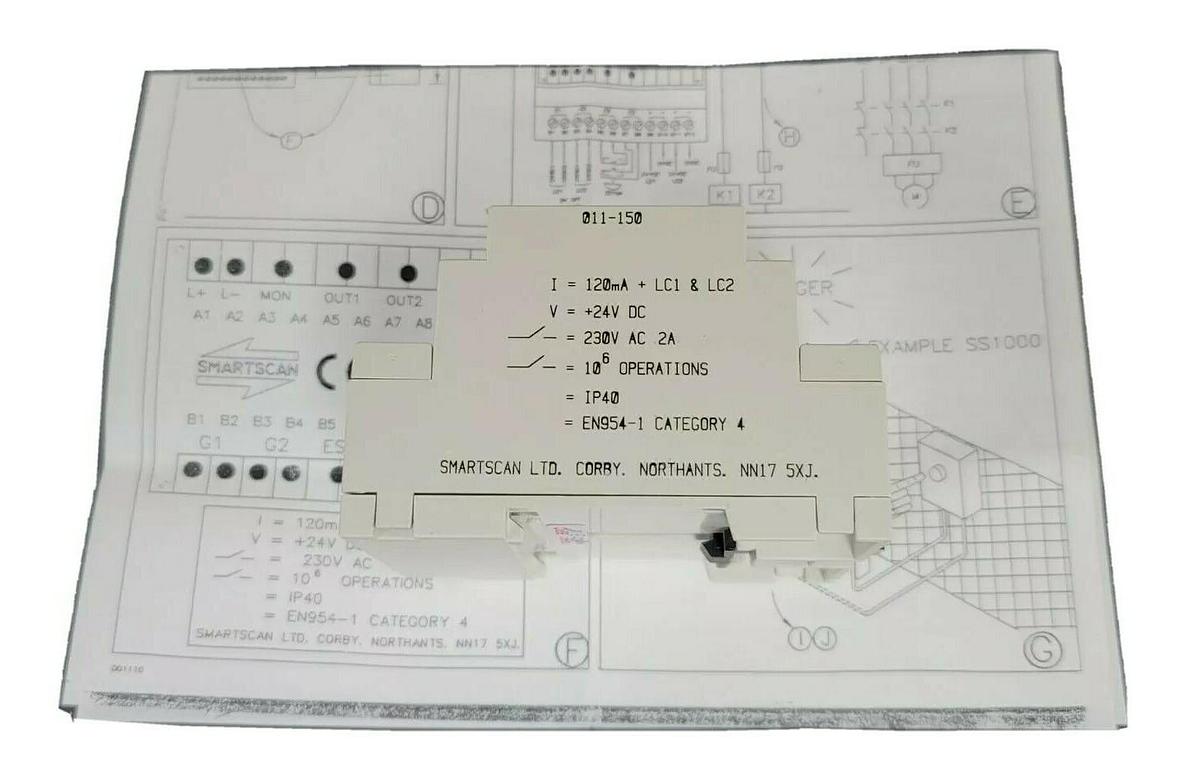 Used NEW SMARTSCAN 011-150 LIGHT CURTAIN 011150, 24V DC 011150