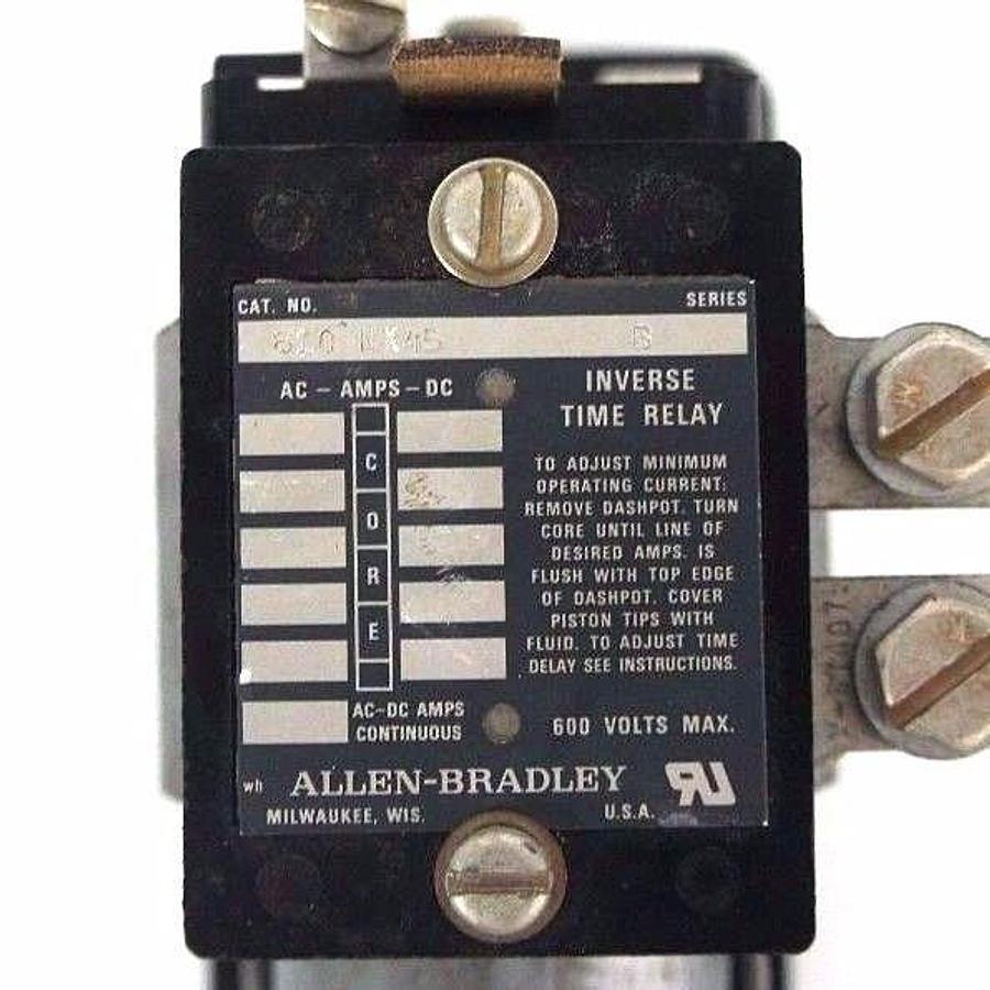 Used ALLEN BRADLEY 810-NX45 INVERSE TIME RELAY SERIES B, 810NX45