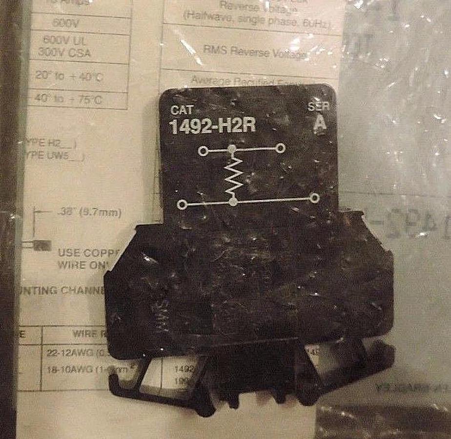 Used NEW ALLEN BRADLEY 1492-H2RB001 TERMINAL BLOCK 1492H2RB001, SER. A