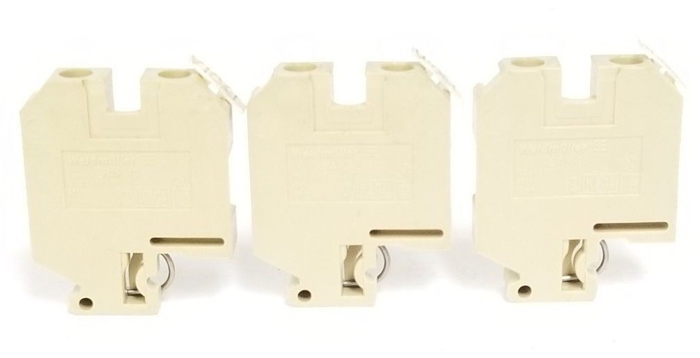Used LOT OF 3 WEIDMULLER SAK-10 800V TERMINAL BLOCKS SAK10