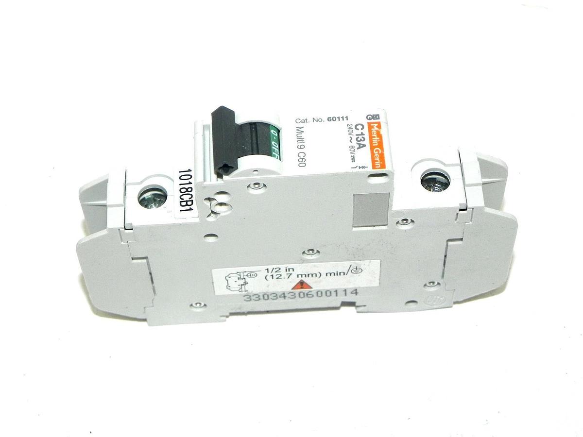 NEW MERLIN GERIN 60111 CIRCUIT BREAKER 240V~60V, C 13A, MULTI 9 C60