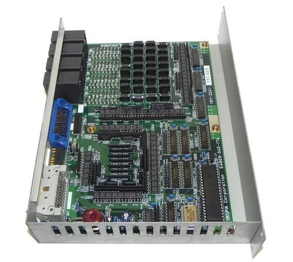 Used OKUMA E4809-045-174 PC BOARD W/MULTIPLE COMPONENTS FUB-P4M4, 1911-2241-111.693