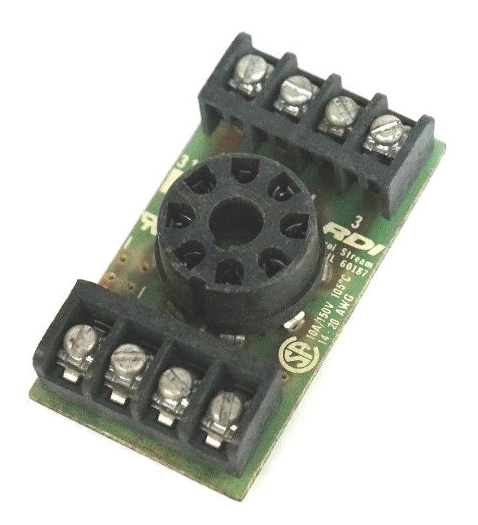 Used RDI 318BR RELAY BASE 10A, 150V