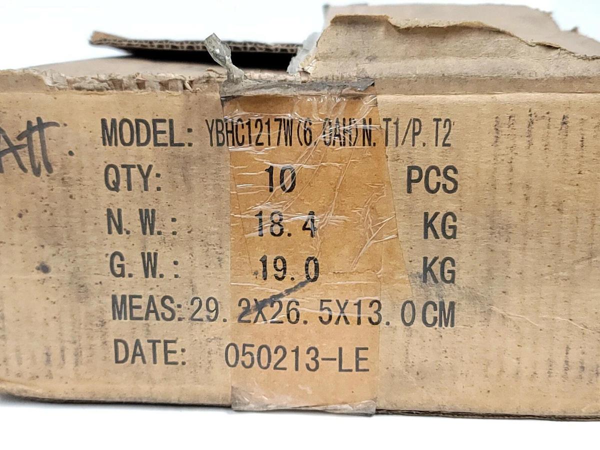 Used BOX OF 10 NEW YBHC1217W (12V6.0AH) MAINTENANCE-FREE SEALED LEAD-ACID BATTERIES