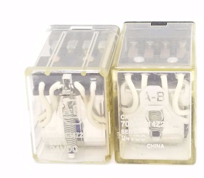 Used LOT OF 2 ALLEN BRADLEY RELAYS 700-HC14Z24 SER. A AND SER. B, 700HC14Z24