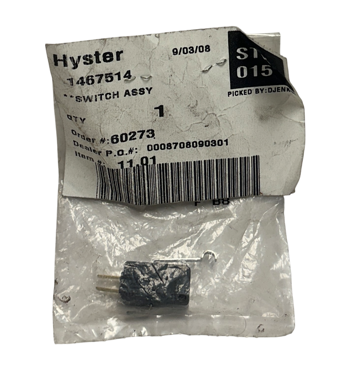 Used HYSTER 1467514 / HY1467514 / V7-1B17D8-263 OEM SWITCH FOR FORKLIFT NSNP