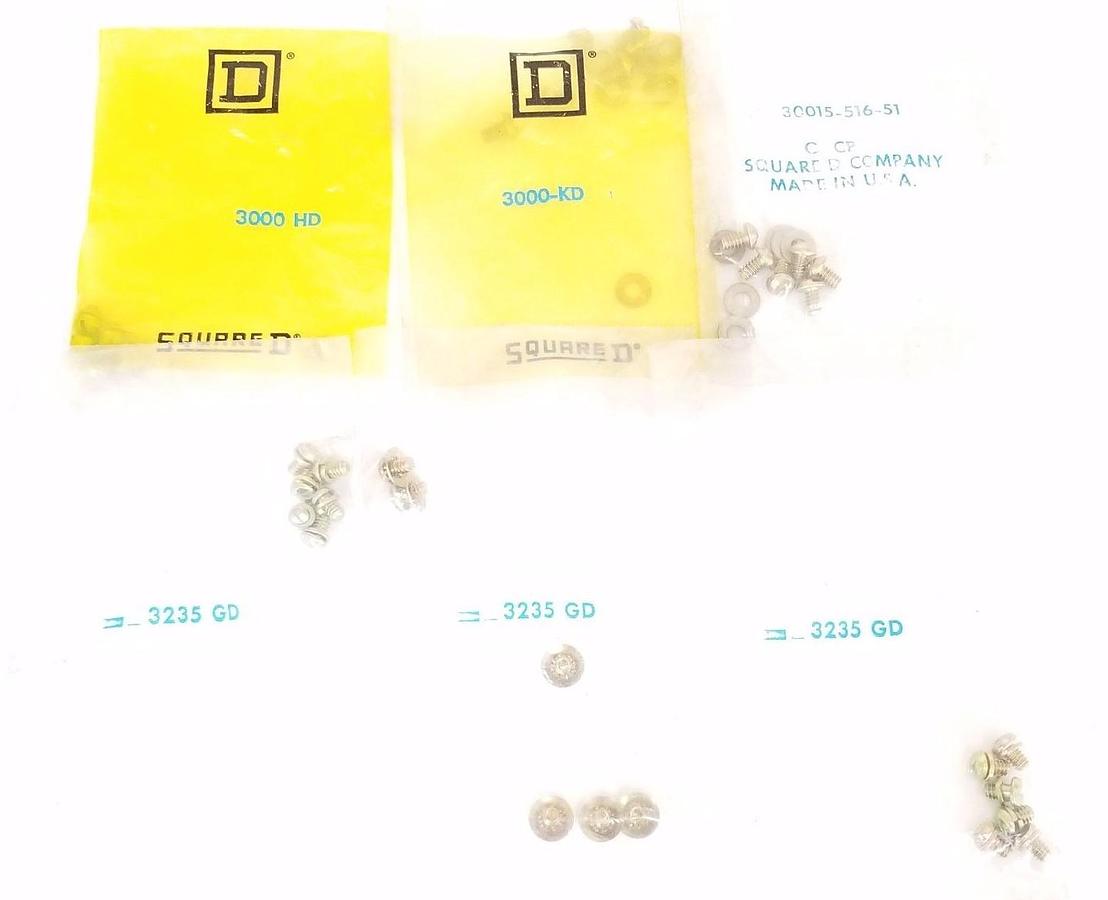 Used LOT OF SQUARE D HARDWARE 3000 HD, 30015-516-51, 3235 GD