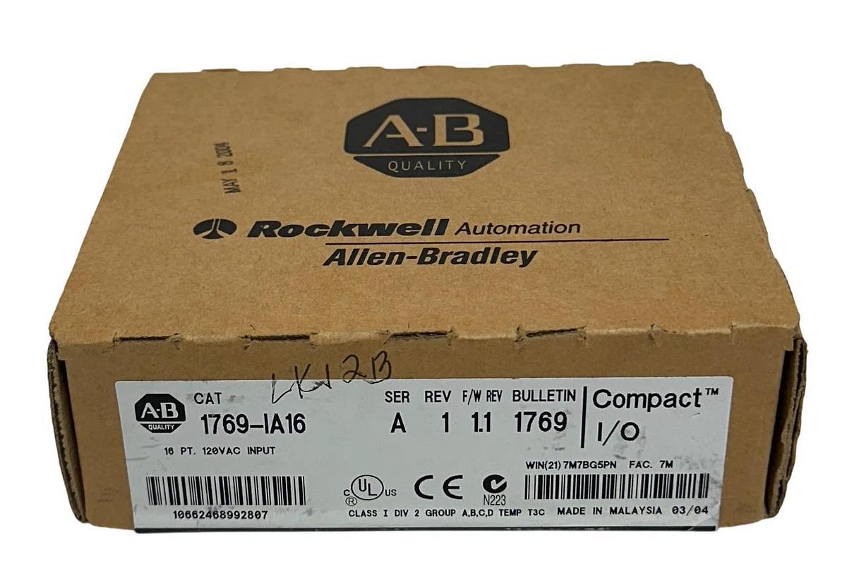 Used ALLEN BRADLEY 1769-IA16 /A CompactLogix 16-PT INPUT MODULE 120VAC 1769IA16 NSFS