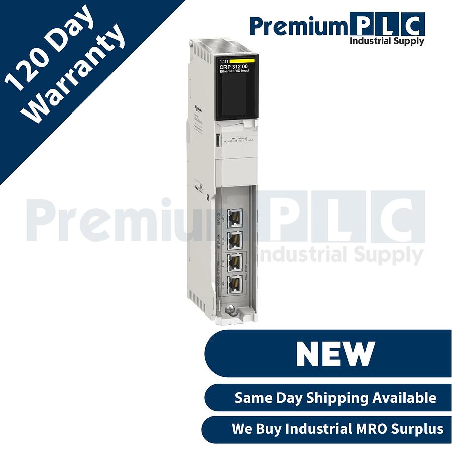 Used NEW SCHNEIDER ELECTRIC MODICON 140CRP31200 Quantum E/NET RIO HEAD 140-CRP-312-00
