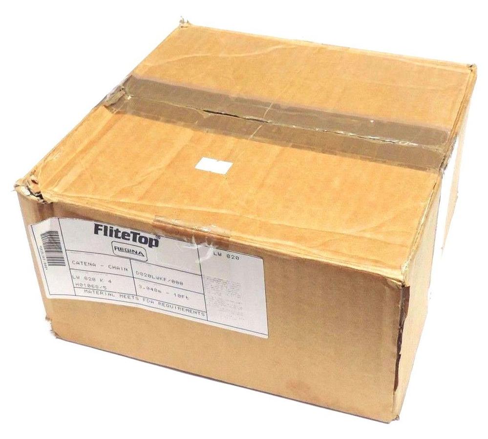 Used NIB REGINA LW820K4 FLITE TOP CHAIN 10FT LENGTH 4" WIDTH 1-1/2" PITCH