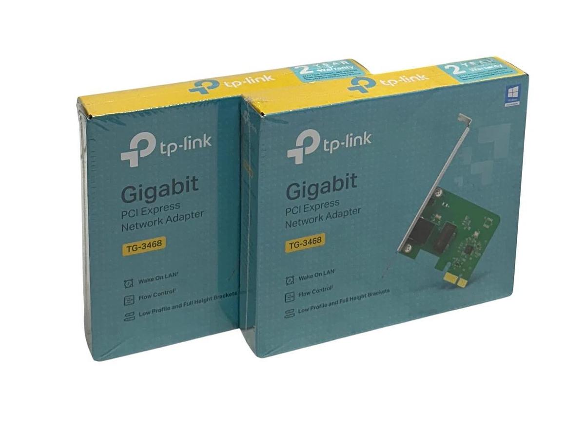 Used 2 TP-LINK TG-3468 (UN) / 0101502028 GIGABIT PCI EXPRESS NETWORK ADAPTERS NSFS